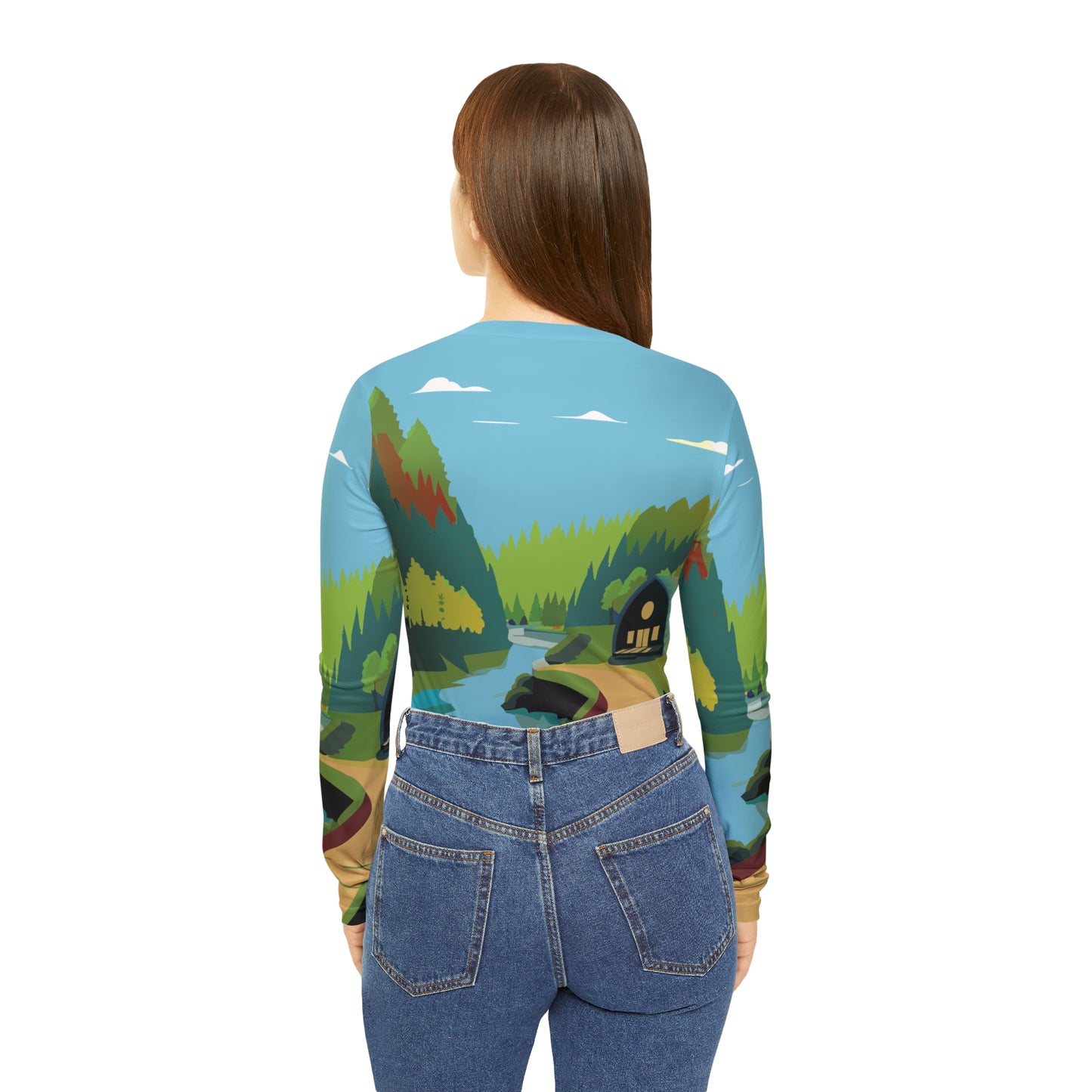 Arched Cabins LLC "Summer Season of Giving" Women's Long Sleeve V-neck Shirt