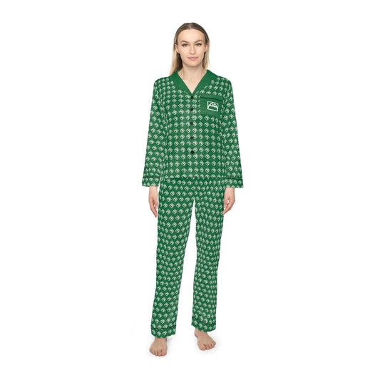 Official Arched Cabins LLC Women's Satin Pajamas (AOP)