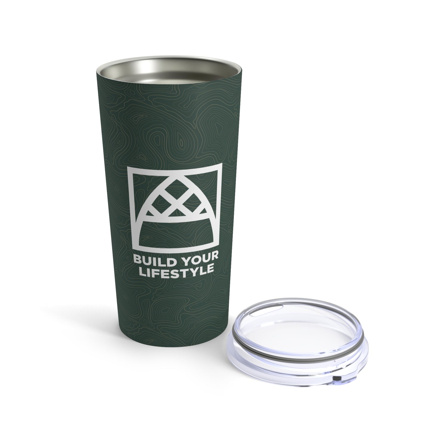 Arched Cabins LLC Topographic "Build Your Lifestyle" Tumbler 20oz