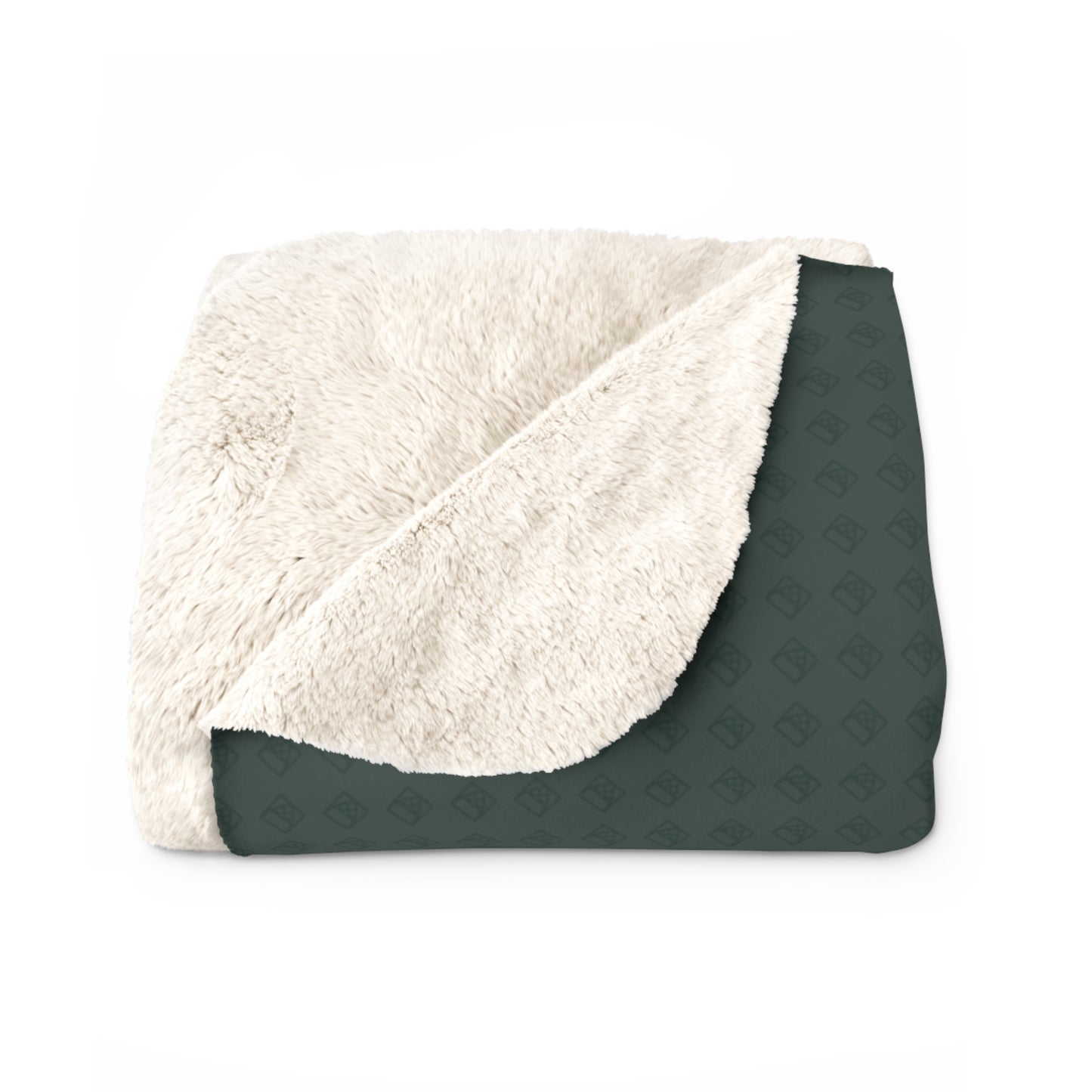 Official Arched Cabins LLC Dark Green Sherpa Fleece Blanket