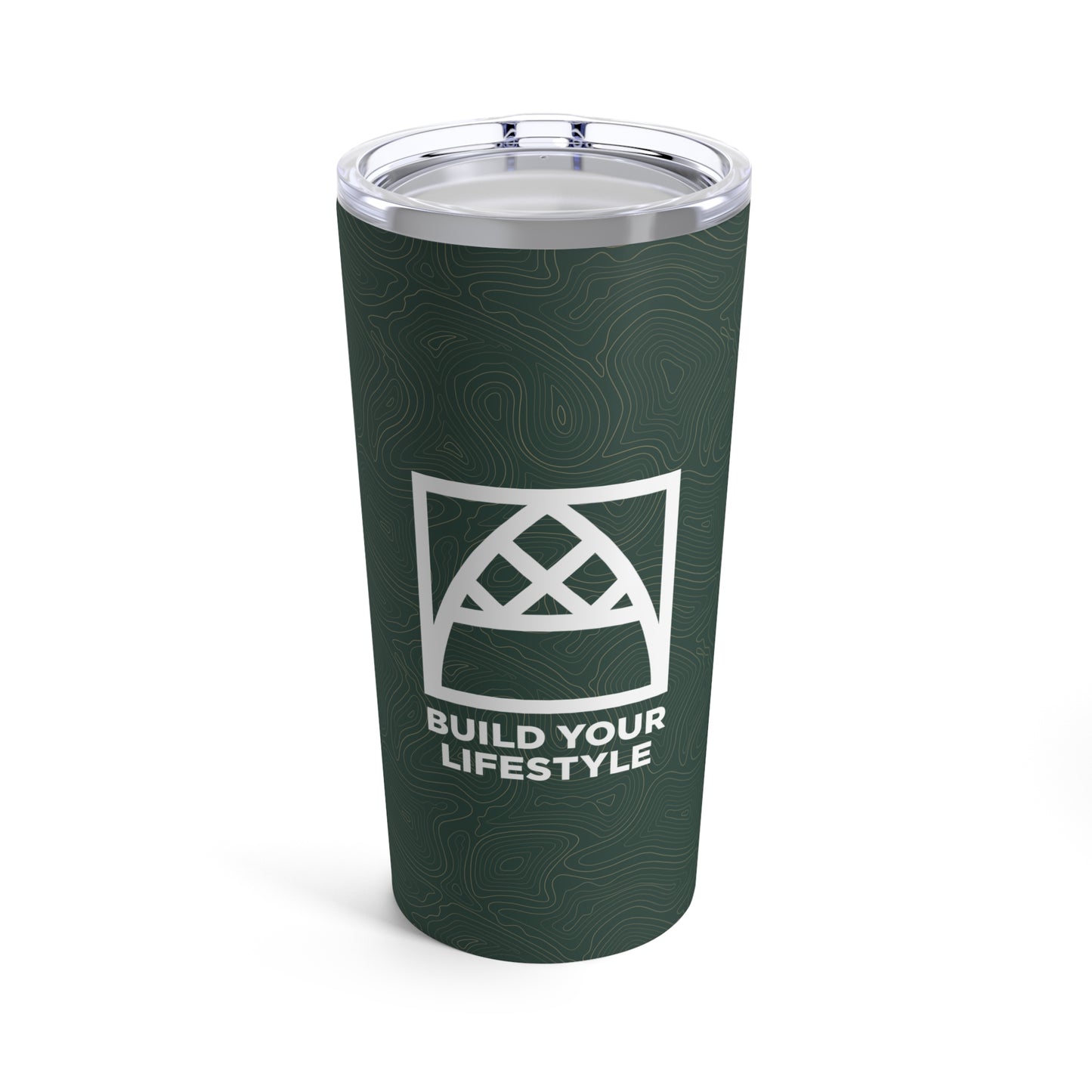 Arched Cabins LLC Topographic "Build Your Lifestyle" Tumbler 20oz