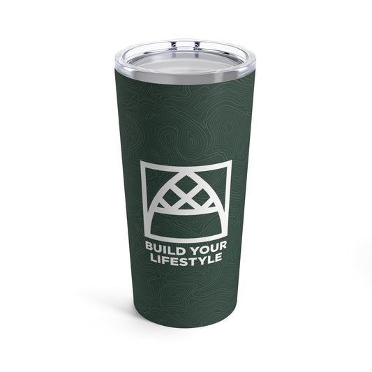 Arched Cabins LLC Topographic "Build Your Lifestyle" Tumbler 20oz