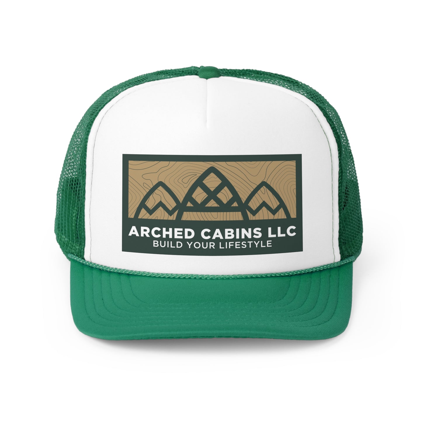Arched Cabins LLC "Twin Peak" Trucker Caps