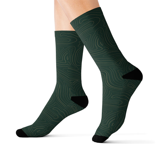 Arched Cabins LLC Topographic Socks